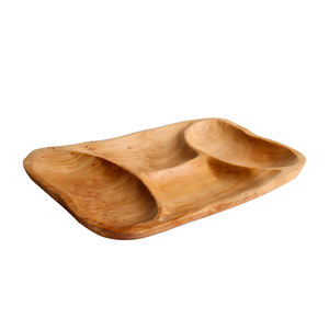 Racine en bois sculpture bois naturel artisanat assiette de fruits - Product Image 6