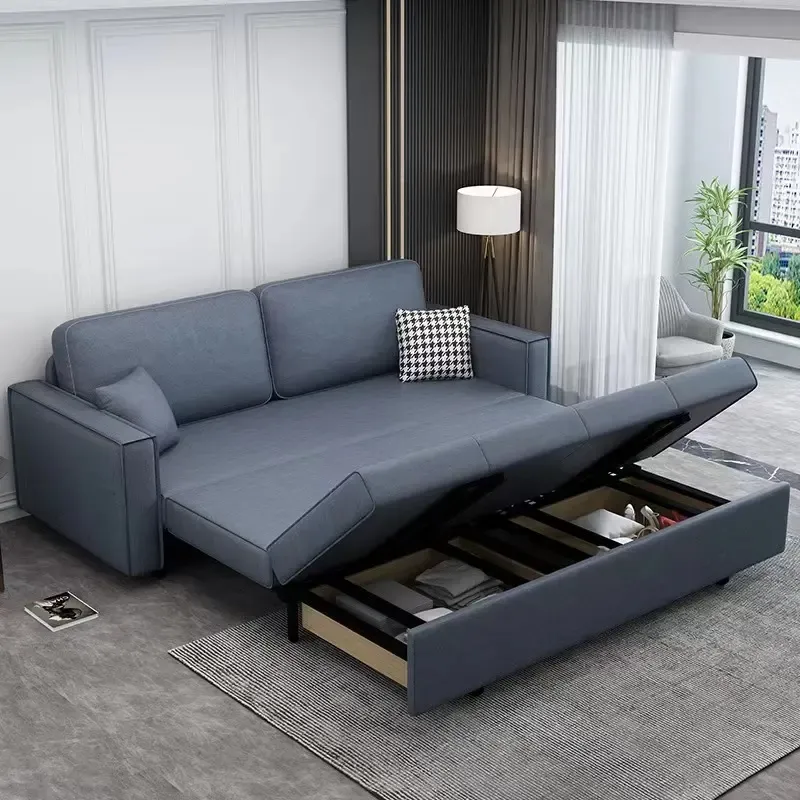 Platzsparend Mehrzweck-Wohnzimmer-Set Möbel Modernes Stoff-Klappsofa