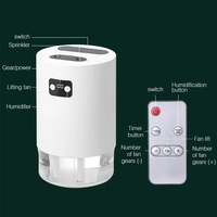2023 Unique Portable sans fil 1000ml réservoir d'eau Mini humidificateur intelligent 2-en-1 Spray Rechargeable électronique Air ventilateur humidificateur