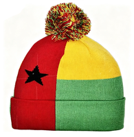 Nouveau bonnet tricoté avec drapeau de Sainte-Lucie pour femmes et hommes, bonnet à pompon, bonnet chaud d'hiver, doux, extensible, pas cher, vente en gros personnalisée