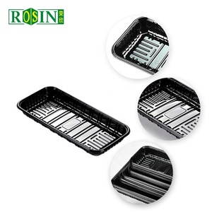 Bán buôn siêu thị nhựa dùng một lần nhựa đen Deli thịt khay đông lạnh thức ăn nhanh bao bì đưa ra PP thực phẩm khay - Product Image 5
