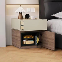 Table de chevet intelligente populaire en bois avec coffre-fort secret et compartiment caché, mobilier de chambre à coucher pour la maison, l'hôtel et le bureau