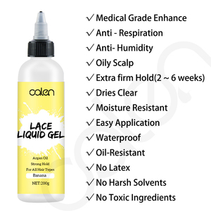 <span class=keywords><strong>Gel</strong></span> Líquido para Cabello con Aroma a Plátano, 200 ml, Fórmula Mejorada, Marca Privada, Resistente al Agua y al Sudor, Ingredientes Naturales, Fijación Extrema - Product Image 6
