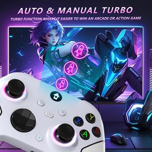 Weiya <b>Wireless</b> Gamepad for <b>PC</b> With 7-Color RGB Lighting Dual Vibration 1000mAh Battery 2.4GHz for <b>Pc</b> <b>Wireless</b> Controller - Product Image 2