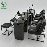 JINCHENG Ensemble table et chaise de manucure individuelle en métal moderne, très demandé, pour salon de manucure professionnel avec aspirateur, idéal pour l'entrée des centres commerciaux