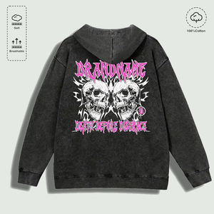 Sudadera con Capucha 100% Algodón Lavado con Estampado Gráfico de la Marca Death Before Disgrace, Multicolor - Product Image 6