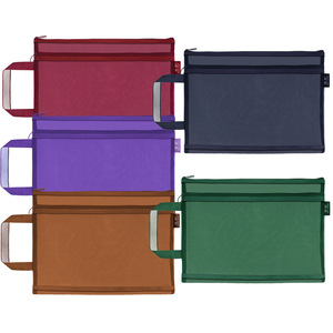 Mở Lớn L-Hình Da Tập Tin Túi Cho Học Sinh Trung Học Kiểm Tra Giấy Lưu Trữ Tổ Chức Công Cụ - Product Image 5