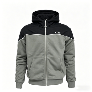 Heavyweight 100% Cotton Slim Fit Plain Embroidery Custom Men Hoodie Sweatshirts Manufacturer - Product Image 1