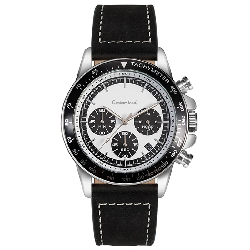 Business men's stainless steel waterproof multifunctional chronograph sports watch