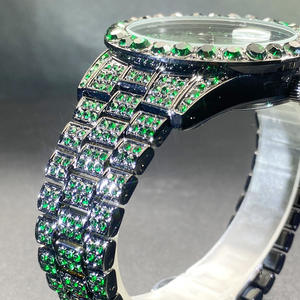 Reloj de hombre a la moda con estilo hip-hop único de alta calidad, reloj con incrustaciones de moissanita para hombre, pasa la prueba del diamante - Product Image 4