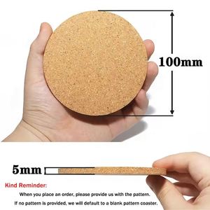 Sous-verres publicitaires personnalisés en liège imprimé, tailles variées (3,5 po, 5 po, 4 pouces), ronds, pour boissons - Product Image 2