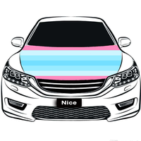 Housse de capot de voiture personnalisée Arc-en-ciel (Mise à jour Lavande) pour les fêtes gay, accessoire en polyester réutilisable multi-usages pour les salons automobiles en extérieur
