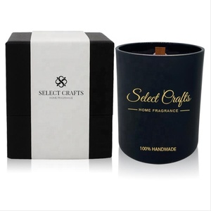 Velas perfumadas de cera de soja, tarro de vidrio negro mate, personalizado, de lujo, venta al por mayor - Product Image 5
