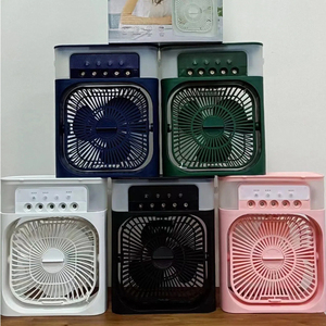 Ventilateur brumisateur humidifiant 5 ports USB Type-C, ventilateur de bureau rafraîchissant avec 3 vitesses et 3 niveaux de brume, refroidisseur d'air portable pour la maison et le bureau - Product Image 5
