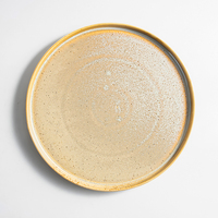 Assiette personnalisée avec logo Vaisselle en porcelaine Restaurant Vente en gros Steak Platos Assiettes plates en céramique empilables pour plats principaux