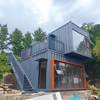 Maison conteneur - Structure en acier, design modulaire moderne, détachable pour hôtels, magasins, aménagement personnalisable, prend en charge OEM et ODM