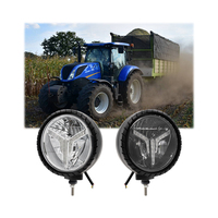 Phare LED rond Emark 60W pour tracteur New Holland T6 T7 Series, faisceau haut et bas
