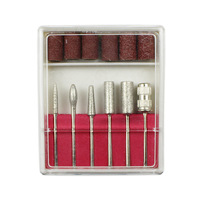 SunelPort – Kit d'accessoires pour ponceuse à ongles : Têtes de ponçage en acier inoxydable (6 pièces) – Anneaux de ponçage à grains 80/100/180 (grossiers/moyens/fin)