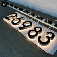 Letras de Número de Casa con LED 3D de Alta Luminosidad, Color Blanco Cálido, Acrílico de Alta Transmitancia, Directo de Fábrica