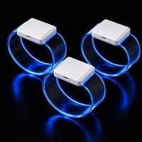 Gelang LED RGB Magnetik Isi Ulang, Dapat Diprogram, Kontrol DMX, Pengisian Daya USB untuk Gelang Festival, Logo Kustom, NFC