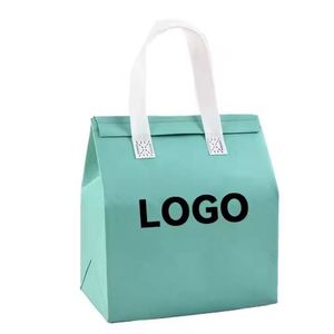 Sac d'emballage isotherme personnalisé jetable en non-tissé laminé aluminium avec poignée pour barbecue, froid et chaud - Product Image 6