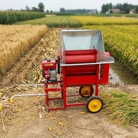 Batteuse automatique multifonction à essence avec moteur pour le battage du maïs, du blé, du tournesol et du sésame – Machine agricole haute capacité