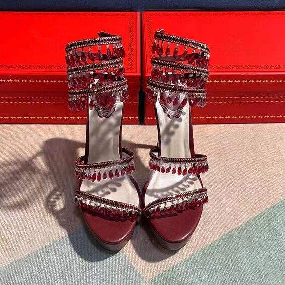 Sandalias Plataforma Sandalias de perlas Zapatos Plataforma