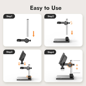 Cámara de microscopio <span class=keywords><strong>digital</strong></span> para reparación móvil 1000X con pantalla de 4,3 pulgadas Microscopio de video Microscopio Fijo de teléfono (versión de actualización) - Product Image 4
