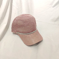 Casquette de baseball femme 6 panneaux en maille métallique, décorations chaîne dorée et strass, style Y2K, mode soirée, argentée, pour adulte, été
