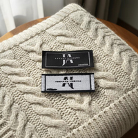 Étiquettes en tissu tissé mat damassé d'excellente qualité, à coudre, badges pratiques pour vêtements et habillement