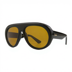 Occhiali da Sole Oversize Classici da Donna Stile Pilota, Occhiali da Sole Vintage Monoblocco, Occhiali da Sole alla Moda con Logo Stampato, Protezione UV - Product Image 4