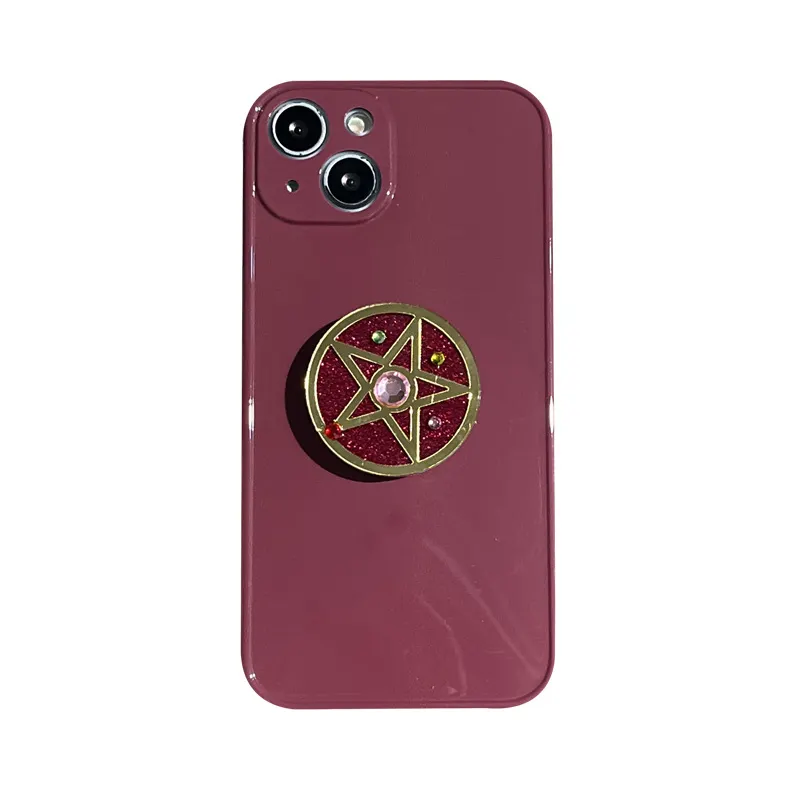 Persa azul ameixa rosa com mágicos Light Array suporte de estrela Capa de telefone para iPhone XSMAX 11pro 11promax 12 12pro 12promax 13