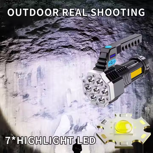 New 7 LED Flashlight <b>USB</b> Charging COB Side Light Patrol Portable Searchlight Outdoor Hand Lamp Flashlight <b>Torch</b> for Camping - Product Image 6