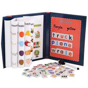 Giocattoli educativi montessori di alta qualità per bambini divertente libro clip magnetico di ortografia inglese gioco scuola materna educazione precoce