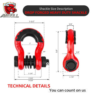 Trung Quốc Nhà Sản Xuất Ambull Top Bán Công Nghiệp Thép Carbon Chống Trộm Sức Mạnh Rèn 4.75 T Chống Trộm U Còng Khóa - Product Image 4