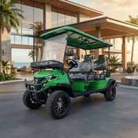 Carrito de Golf de 4 Plazas con Motor AC de 4.0KW, Controlador de 60V, Batería de Litio, Alcance de 80-100KM, Velocidad Máxima de 35KM/H, Neumáticos Todoterreno, Capacidad de Subida del 20-25 Grados