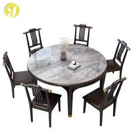 Table à manger en bois massif pliable, style chinois moderne simple, plateforme de saut extensible, ensemble de chaises de table à manger