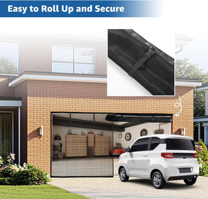 Outad — écran magnétique <span class=keywords><strong>de</strong></span> <span class=keywords><strong>porte</strong></span> <span class=keywords><strong>de</strong></span> <span class=keywords><strong>Garage</strong></span>, pour 2 voitures, <span class=keywords><strong>en</strong></span> fibre <span class=keywords><strong>de</strong></span> verre, rideau <span class=keywords><strong>en</strong></span> filet Durable pour Double <span class=keywords><strong>porte</strong></span> d'atelier, 16x7 pieds - Product Image 3