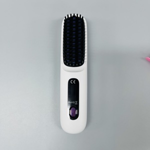 Brosse lissante pour cheveux en céramique avec écran LED 160–200 ° Contrôle de température portable alimenté par batterie - Product Image 6