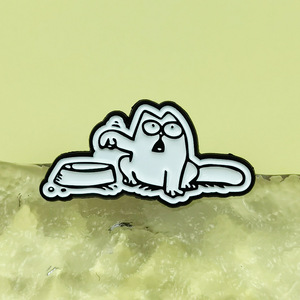 Broche en émail mignonne <span class=keywords><strong>de</strong></span> <span class=keywords><strong>Simon</strong></span>'s Cat, broche amusante <span class=keywords><strong>de</strong></span> <span class=keywords><strong>chat</strong></span> <span class=keywords><strong>de</strong></span> dessin animé pour les amoureux des chats - Product Image 1