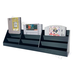 China Supplier Hot Sale 3 Tier Video Game Cartridges Black Acrylic <b>CD</b> DVD Display Rack for Retail Stores - Product Image 5