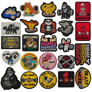 Série de Patchs Brodés Prêts à Expédier pour Fitness <span class=keywords><strong>et</strong></span> Musculation : Lettres <span class=keywords><strong>et</strong></span> Badges Velcro pour Sacs à Dos <span class=keywords><strong>et</strong></span> Casquettes de Fitness - Product Image 1
