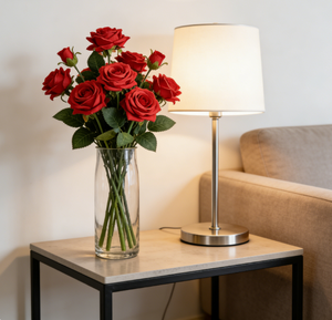 Ramo de Flores Artificiales de Begonia Hangu con Hojas de 36 cm, Plástico, Decoración para Hogar y Jardín de Primavera - Product Image 2