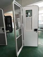 Porte moustiquaire en alliage d'aluminium à fermeture magnétique pour camping-car, empêche les insectes, laisse entrer l'air frais, entrée mains libres pour caravane et remorque de voyage
