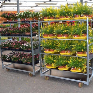 รถเข็นแบบมีล้อสำหรับใช้ในสวนทำจากโลหะแบบพับเก็บได้มีล้อ - Product Image 2