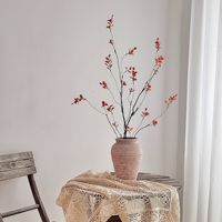 Vente en gros de brins longs artificiels faits à la main, feuillage d'automne séché, décoration de table, feuilles et plantes artificielles