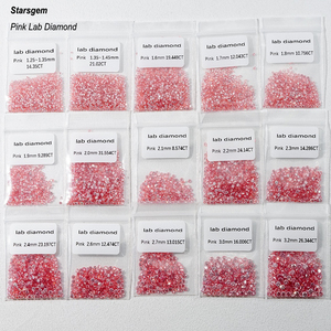 เพชร HPHT ทรงกลม สีชมพู ความสะอาดระดับ VVS VS ขนาดเมลี เพชรสีชมพูเพาะเลี้ยงในห้องปฏิบัติการจาก Starsgem - Product Image 1