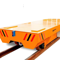 Chariot de transfert sur rail personnalisé de 30 tonnes, alimenté par batterie au lithium |   Chariot plat industriel robuste pour la manutention de matériaux en usine