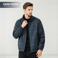 Veste réversible à col montant pour homme, en toile imperméable avec doublure polaire, coupe décontractée