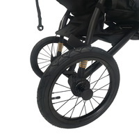 Poussette pliable pour bébé avec suspension double indépendante, pneus pneumatiques, capacité de charge de 20 kg